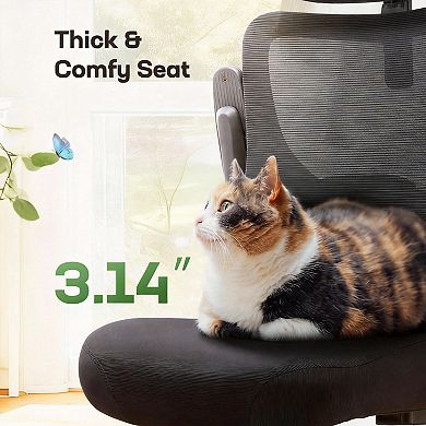 Adjustable Ergonomic Chair with Lumbar Support & 3D Armrests