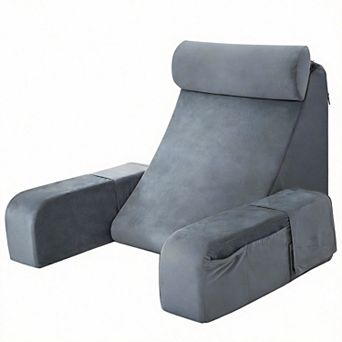 45-Degree Ergonomic Bed Reading Pillow with Armrests