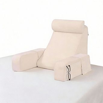 45-Degree Ergonomic Bed Reading Pillow with Armrests