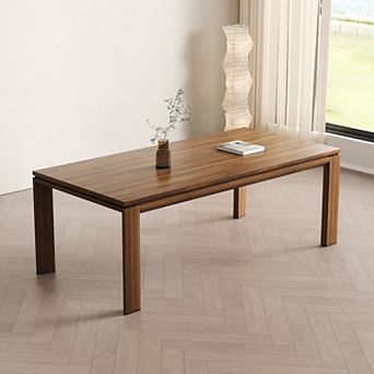 62.99" Large Farmhouse Kitchen Table Seats 68 People, Gray Finish