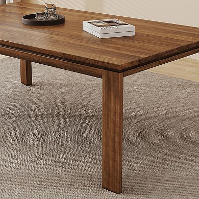 62.99" Large Farmhouse Kitchen Table Seats 68 People, Gray Finish