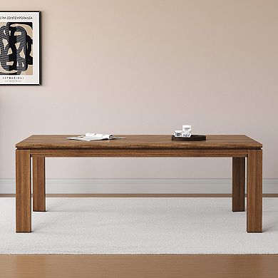 62.99" Large Farmhouse Kitchen Table Seats 68 People, Gray Finish