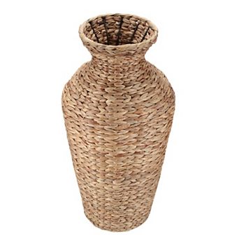 Rattan Weave Vase, 22.4" Woven Reed Vase Plant Holder Basket for Dried Flower Arrangements