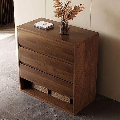 29.52" Modern 2-Drawer Nightstand