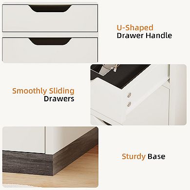 48-inch four-drawer computer desk; modern style desk, space-saving and durable