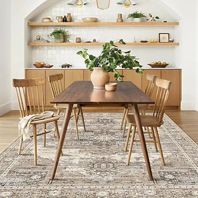 4x6 Non-Slip Area Rug, Washable Lightweight Carpet for Entryway and Home