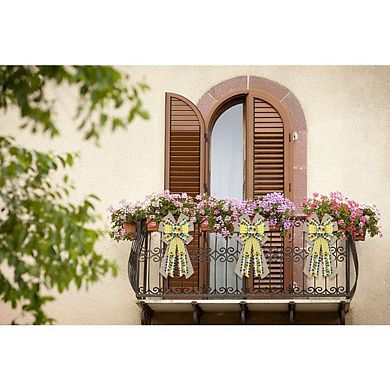 "Large Yellow Sunflower Buffalo Plaid Bows for Wreath & Farmhouse Decor"