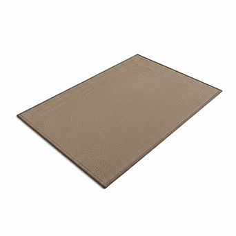 Bathroom Rug Mat 24x17, Ultra-Thin Non-Slip Quick-Dry Absorbent Bath Mat, Dark Beige