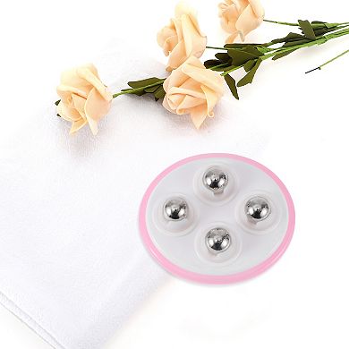 Portable Roller Massager Rabbit Manual Massager Tools 3.66"x3.23" Pink 1 Pc