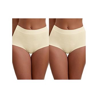 2 Packs Women's High Waist Tummy Control Elastic Waistband Comfortable Boyshorts