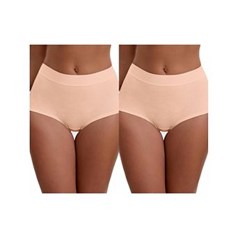 2 Packs Women's High Waist Tummy Control Elastic Waistband Comfortable Boyshorts