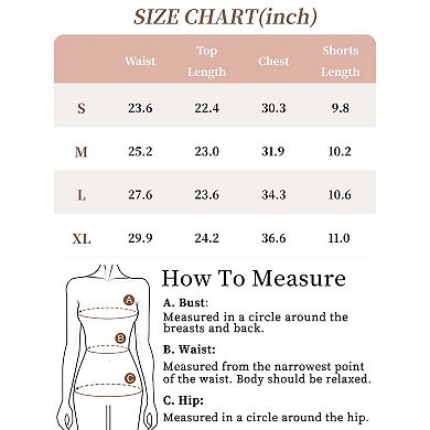 Women's Pajama Set Cami Tops with Elastic Waist Slit Bottoms Overlapping Side Shorts Lounge Sets