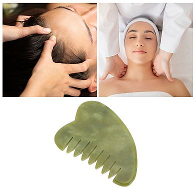 Heart Shape Head Massage Comb in Dark Green Color for Relaxation and Stress 1Pc