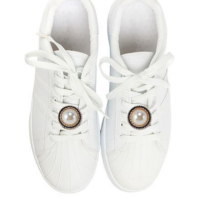 Faux Pearl Shoelace Charms 1 Pair