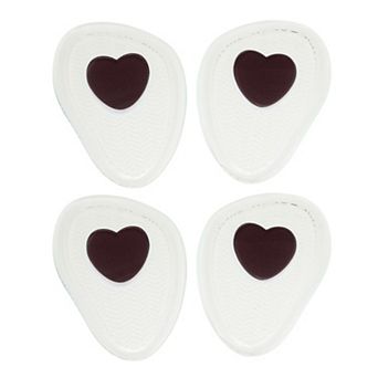 2 Pairs Soft Heart Pattern Forefoot Insole Pads for Comfortable Foot Support