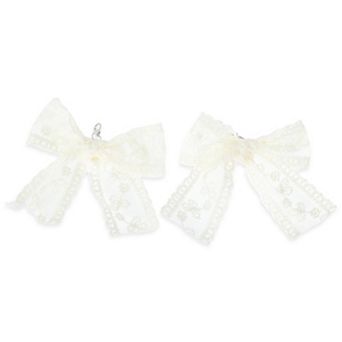Lace Bow Shoelace Charms 1 Pair