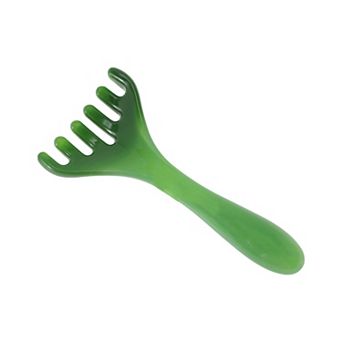 Antler-shaped Head Massage Comb for Travel Green 1 pc