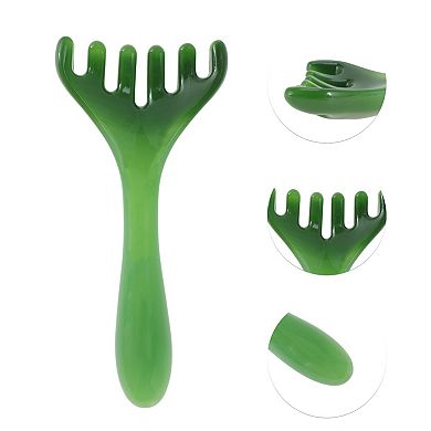 Antler-shaped Head Massage Comb for Travel Green 1Pc