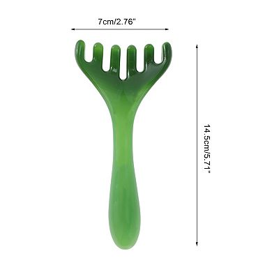 Antler-shaped Head Massage Comb for Travel Green 1Pc
