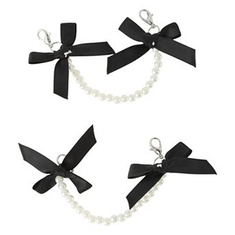 Bow Pearl Chain Shoelace Charms 1 Pair