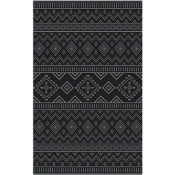 Fashionwu Geometry Washable UV Resistant Modern Reversible Outdoor Camping Garden Decor Area Rug