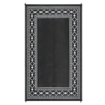 Fashionwu Geometry Modern Outdoor Plastic Waterproof Non Slip Stain Resistant Camping Area Rugs