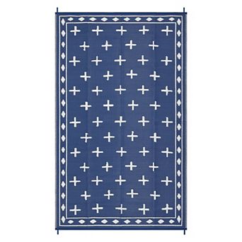 Fashionwu Geometry Decor Reversible Modern Garden Decor Waterproof Easy to Clean Outdoor Area Rug