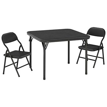 Square Table and Chairs Set of 3, Portable Activity Table and Chair for Learning, Reading, Crafts