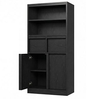 Tall Storage Cabinet, Freestanding Buffet Cabinet w/Drawers, Doors &Adjustable Shelves,Multipurpose