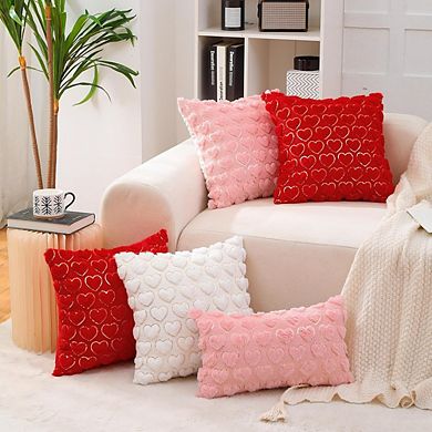 Valentine’s Pillow Covers 18x18 Set of 2 Pink Love Hearts