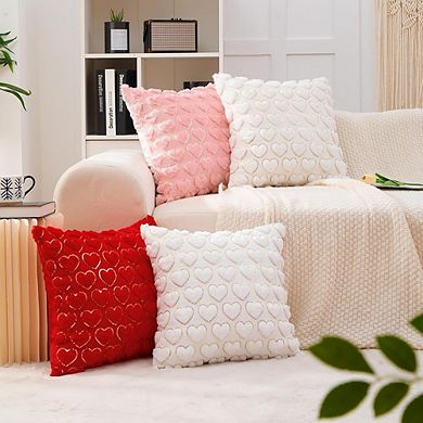 Valentine’s Pillow Covers 18x18 Set of 2 Pink Love Hearts