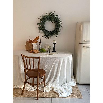 24" Eucalyptus & Willow Wreath for Front Door, Spring Greenery Wall Decor