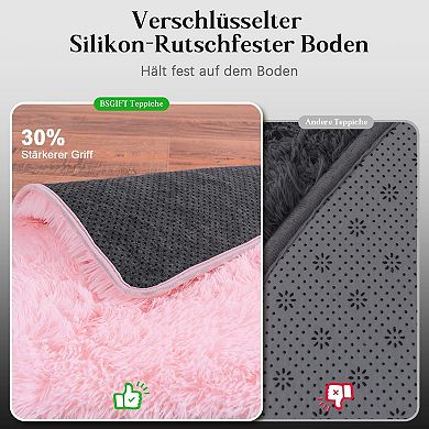 Area Rug, Ultra Soft Thick Non-Slip Plush Rug