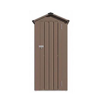 WOW PIONEER Compact Galvanized Iron Metal Garden Storage Shed Waterproof Design
