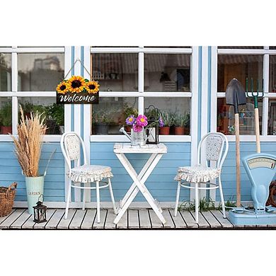 Sunflower Welcome Sign 8" x 12" for Front Door & Home Decor