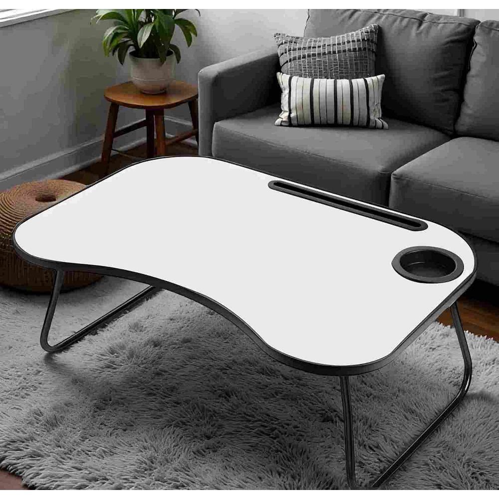 Lufeiya Foldable Writing Desk, Portable Laptop Stand with Cup Groove ...