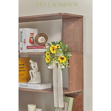 2 Pcs Mini Sunflower Candle Rings for Table, Window, and Home Decor (9 Inches)