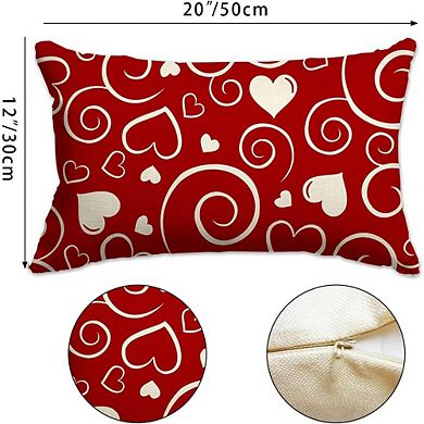 12x20 Valentine’s Throw Pillow Cover, Love Design Farmhouse Home Decor