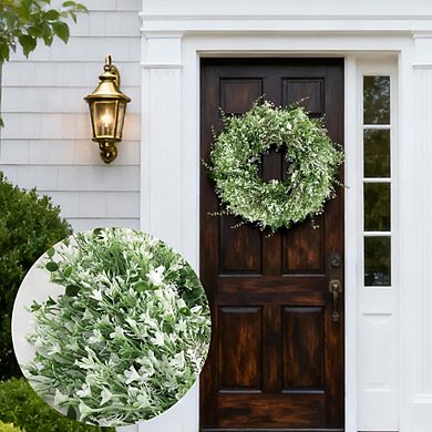 26" Large Eucalyptus Wreath with White Seeds, Greenery for Front Door & Home Decor