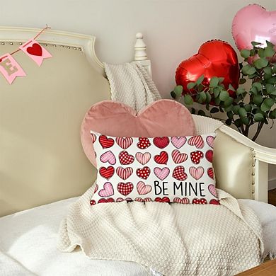 Valentine’s Pillow Cover 12x20 Colorful Heart Be Mine Decor