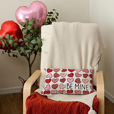Valentine’s Pillow Cover 12x20 Colorful Heart Be Mine Decor