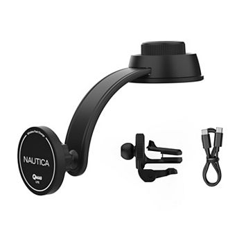 Nautica Turan QMAG Lite Wireless Magnetic Car Charger 15W, Universal Phone Mount, Dashboard & Vent