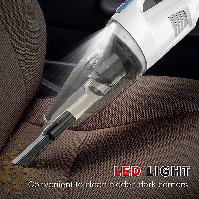 WHALL Lightweight Cordless Handheld Vacuum, Wet/Dry Function, 8500PA Suction, with LED Light