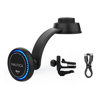 Nautica Turan QMAG Air Wireless Magnetic Car Charger 15W with Cooling Fan, Universal Phone Holder