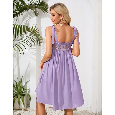 Women Casual Spaghetti Strap Square Neck Maternity Dress