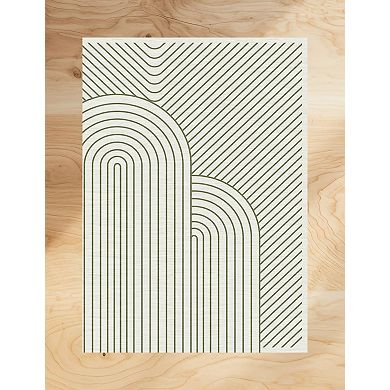 ANIXOL Low Pile Washable Boho Area Rug