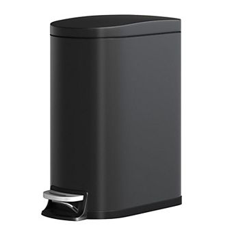 50 L Metal Kitchen Trash Can with Soft Close Lid, Slim Rustproof Garbage Can