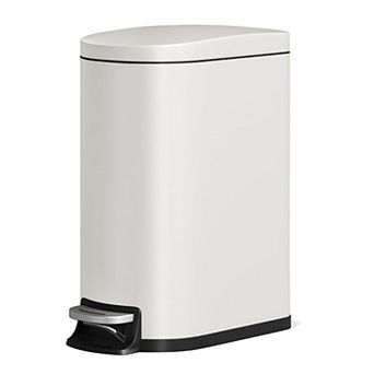 50 L Metal Kitchen Trash Can with Soft Close Lid, Slim Rustproof Garbage Can