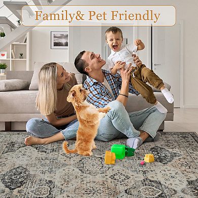 ANIXOL Vintage Washable Area Rug