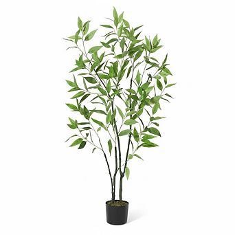 Artificial Eucalyptus Tree, Lifelike Fake Plant with Slender Leaves for Home Office Living Room